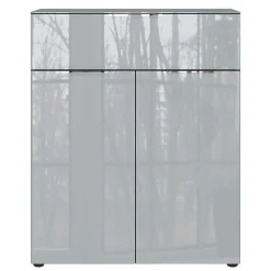 83x102x42 Design Vertiko mit Glas Front - Ruudy