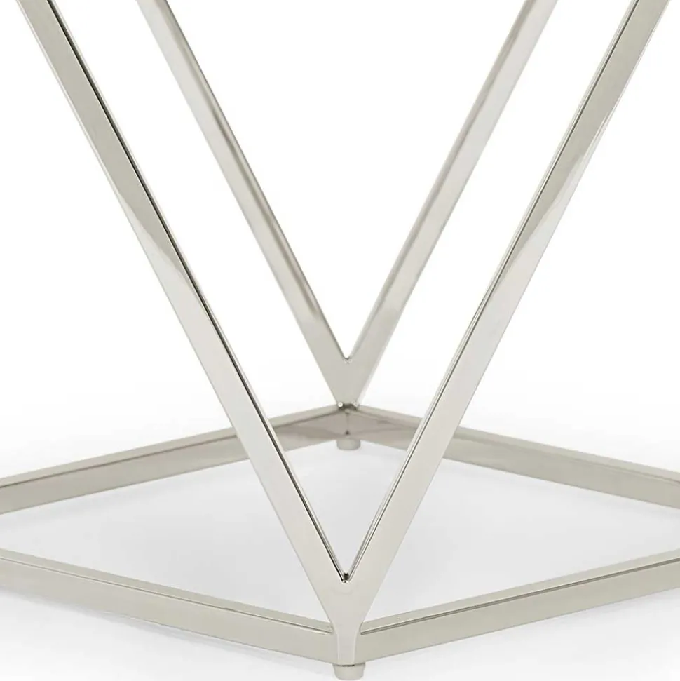 51x56x51 Designer Beistelltisch aus Rauchglas - Lova