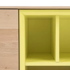 205x63x40 Designer Lowboard in Eiche Bianco & Gelb - Enifra