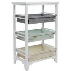 54x86x32 Designer Regal aus Kiefer im Shabby Chic - Caprera