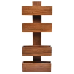 30x72x9 Designer Wandregal mit zwei Ablagen für Magazine - Toskana