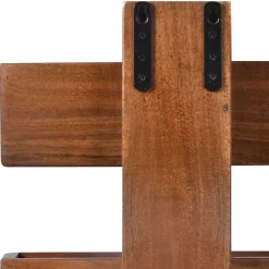 30x72x9 Designer Wandregal mit zwei Ablagen für Magazine - Toskana