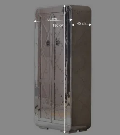 80x180x45 Dielen Schrank mit Alu - Pilot