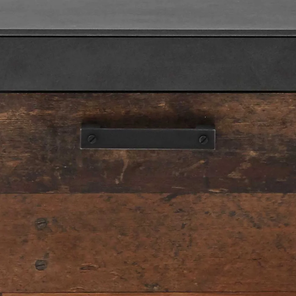 80x44x42 Dielenbank mit Klappe & Sockelgestell - Timuras