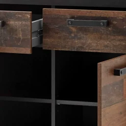 92x104x42 Dielenkommode in Holz Antik Optik - Timuras