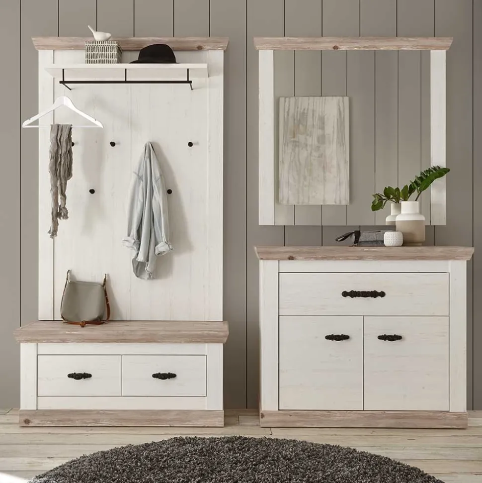 214x200x45 Dielenmöbel Kombi - Nedita (vierteilig)