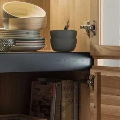 65x205x40 Echtholz Vitrine aus Wildeiche - Embleys