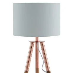 30x54x30 Edle Tischleuchte in Weiß Stoff - Asnes