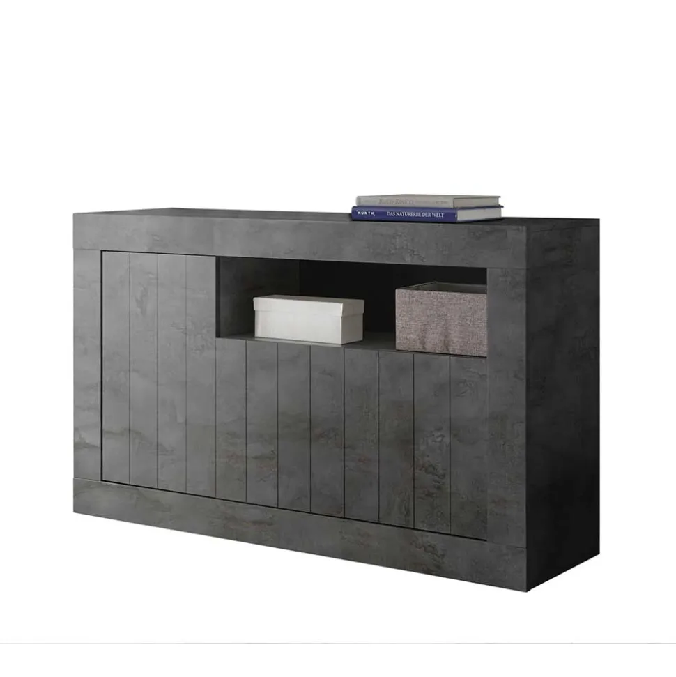 138x86x43 Esszimmer Kommode in Dunkelgrau - Putri