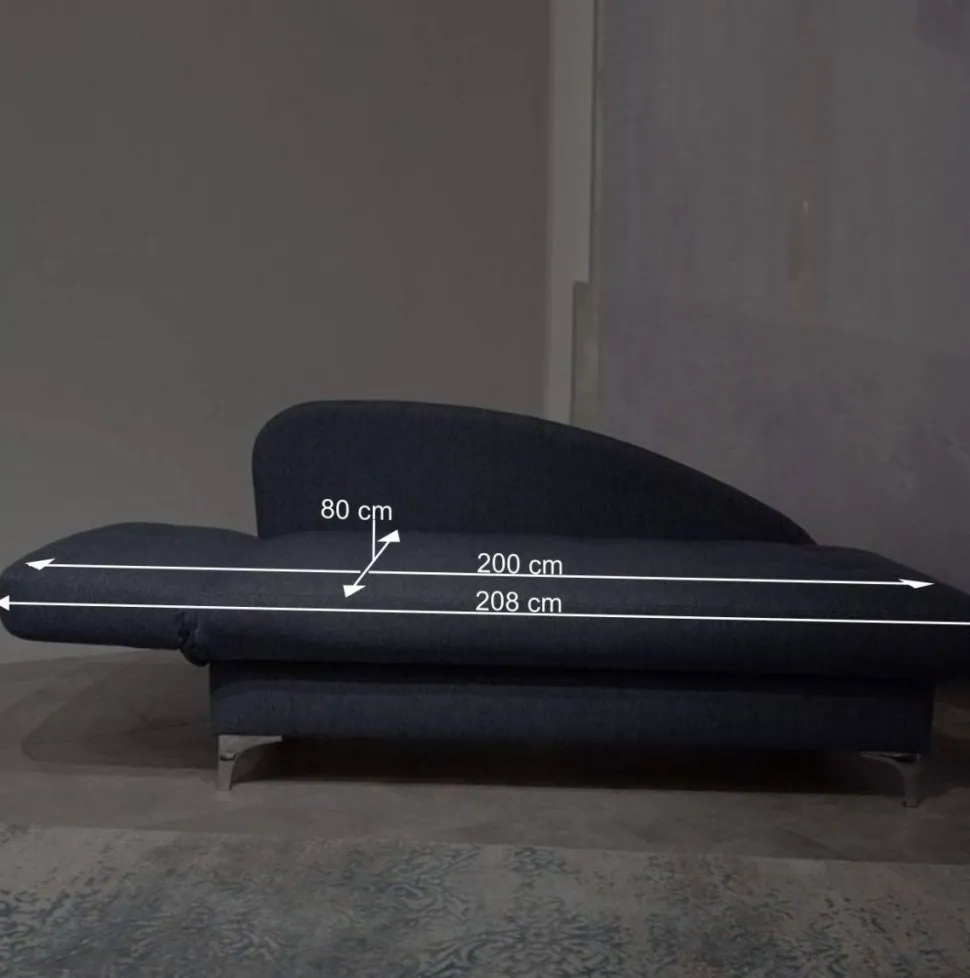 182x79x86 Federkern Schlafsofa in Blau - Curtici