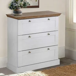 75x80x35 Flur Kommode mit drei Schubladen - Ridron