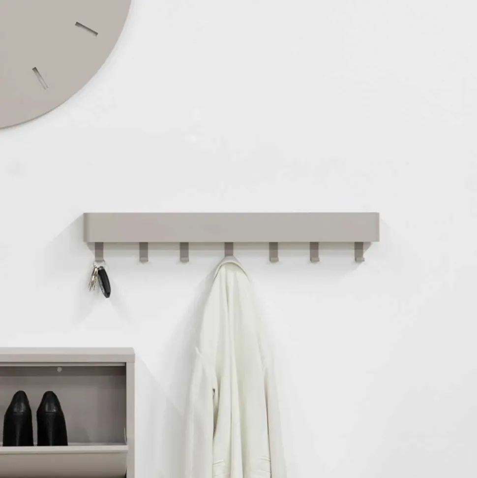 72x12x8 Garderobe in Taupe aus Stahl - Ruamantico