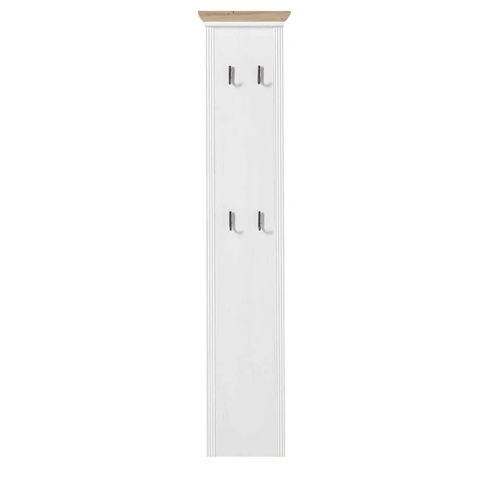 41x195x9 Garderobenpaneel mit 4 festen Haken - Nurelcas