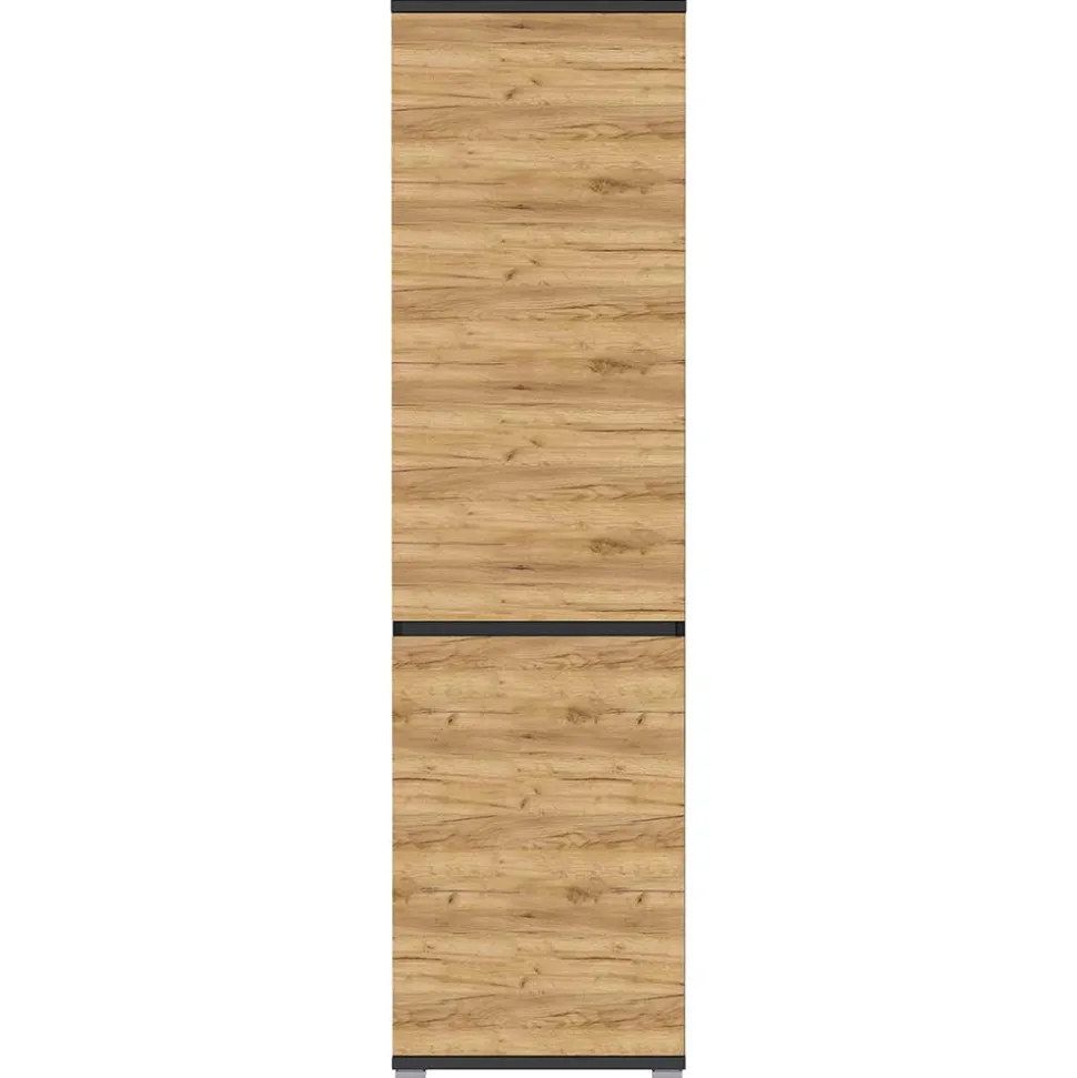 54x200x40 Garderobenschrank in Wildeiche & Grau - Orsecca