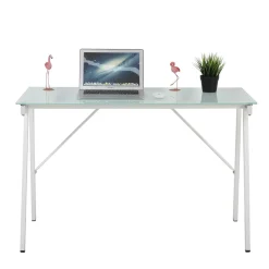 113x73x58 Glas Schreibtisch mit Vierfußgestell - Isacco