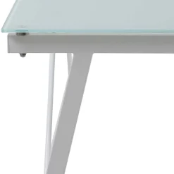 113x73x58 Glas Schreibtisch mit Vierfußgestell - Isacco