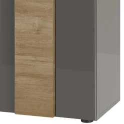 78x116x44 Highboard in Dunkelgrau Hochglanz - Eracosta
