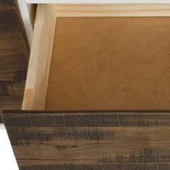 100x120x35 Highboard in Weiß & Kiefer dunkel - Chihu