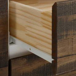 100x120x35 Highboard in Weiß & Kiefer dunkel - Chihu