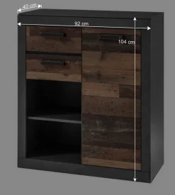 92x104x40 Highboard mit 2 Fächern - Timuras