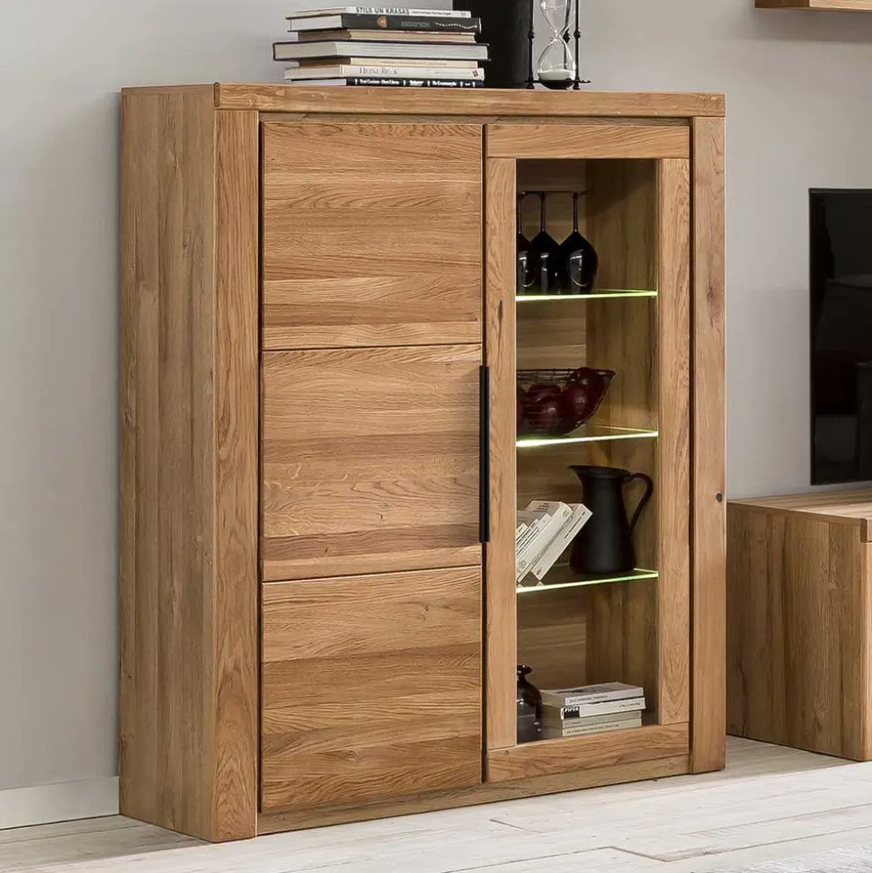 108x141x40 Highboard mit Glaseinsatz - Nelenia