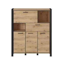120x140x41 Highboard mit Klappe & 3 Türen - Zavorra