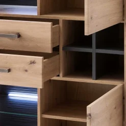 110x146x45 Highboard mit offenen Fächern - Wykina