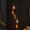 40x180x40 Hängeleuchte 5-flammig mit Glasschirmen - Yason