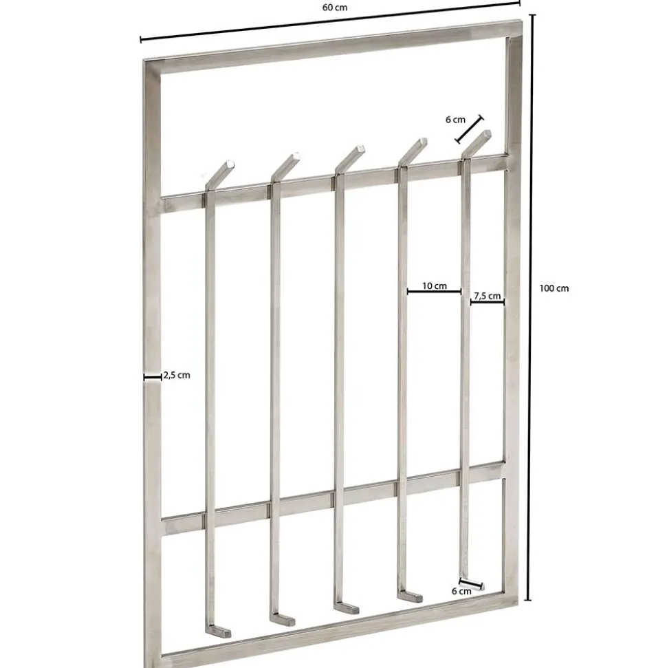 60x100x8 Hängende Garderobe aus Metall - modern - Marano