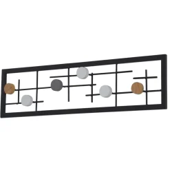 60x16x6 Hängende Garderobe mit 6 Kleiderhaken - Yucio