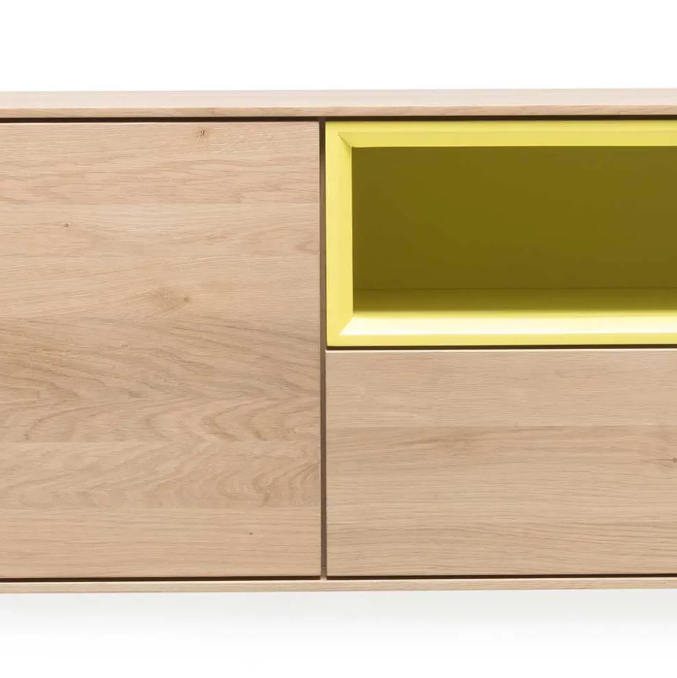 205x43x40 Hängeschrank fürs Wohnzimmer in Eiche Bianco - Enifra