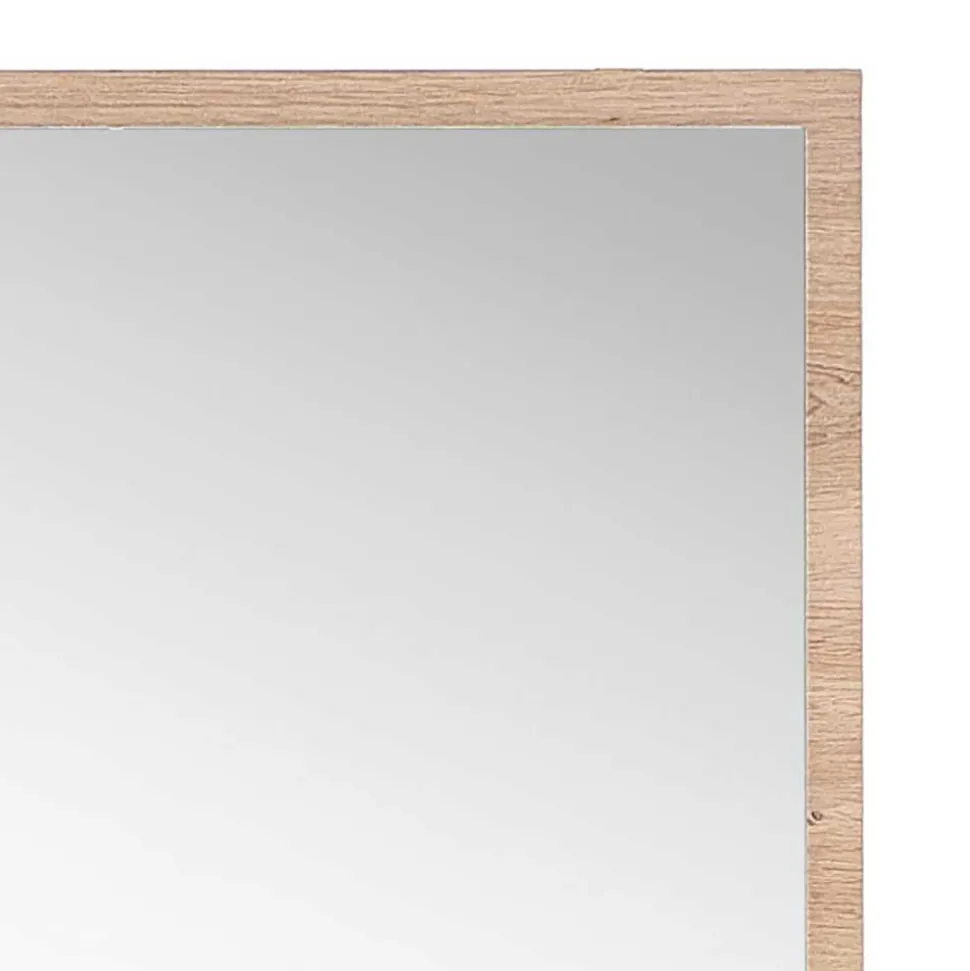80x70x2 Hängespiegel mit Rahmen in Holzoptik - Kuetra