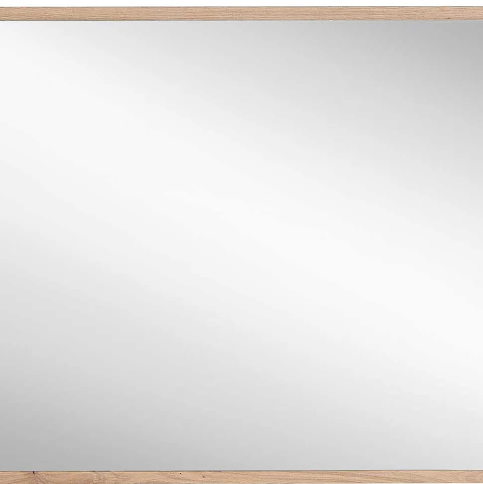 80x70x2 Hängespiegel mit Rahmen in Holzoptik - Kuetra