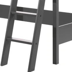 139x160x210 Hochbett mit Leiter in Anthrazit - Donya