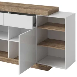 200x86x40 Hochglanz Anrichte in Weiß - Milvara