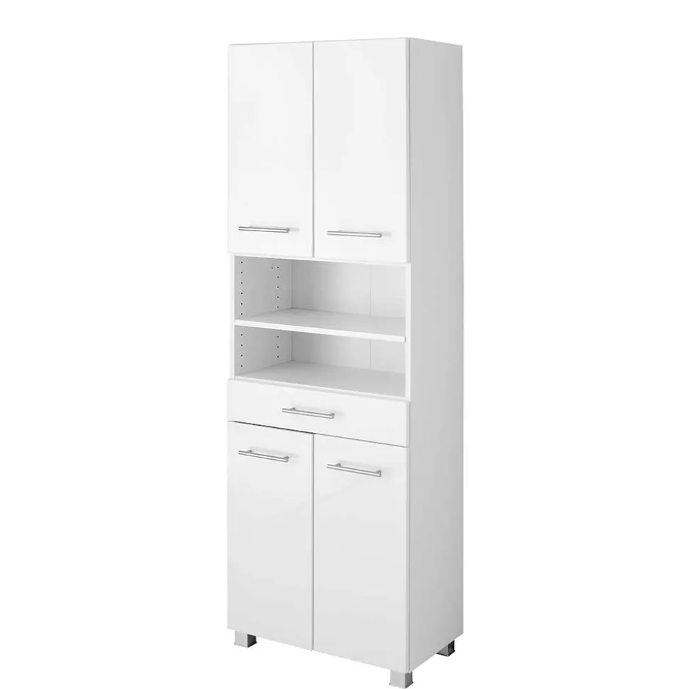 60x185x35 Hochglanz Hochschrank fürs Bad - Vohdan