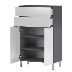 60x97x34 Hochglanz Kommode in Weiß - Otrus