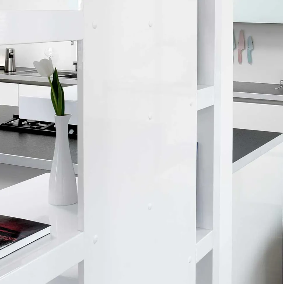 200x200x35 Hochglanz Regal Raumteiler - Sakura