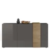 181x94x44 Hochglanz Sideboard in Dunkelgrau - Eracosta