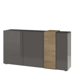 181x94x44 Hochglanz Sideboard in Dunkelgrau - Eracosta