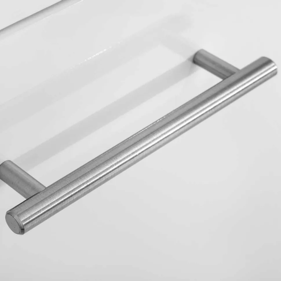 60x59x35 Hochglanz Unterbeckenschrank in Weiß - Vohdan