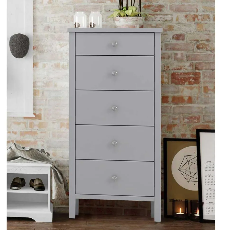 40x106x41 Hochkommode in Grau lackiert - Jessy