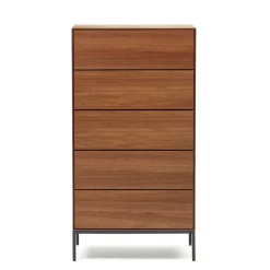 60x114x40 Hochkommode in Nussbaumfarben - Milena