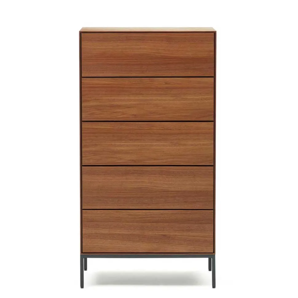 60x114x40 Hochkommode in Nussbaumfarben - Milena