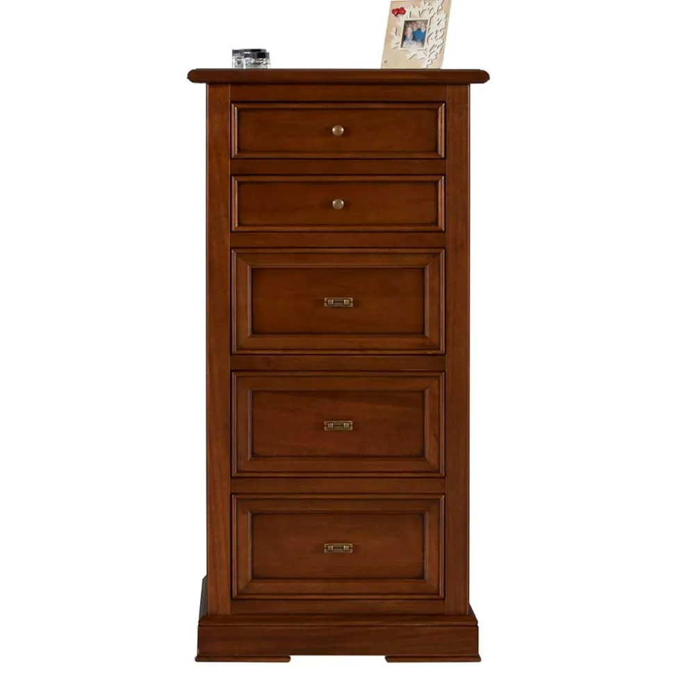 60x119x38 Hochkommode in Walnuss Braun - Istefanio