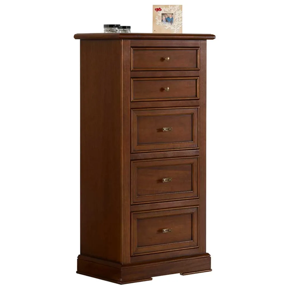 60x119x38 Hochkommode in Walnuss Braun - Istefanio