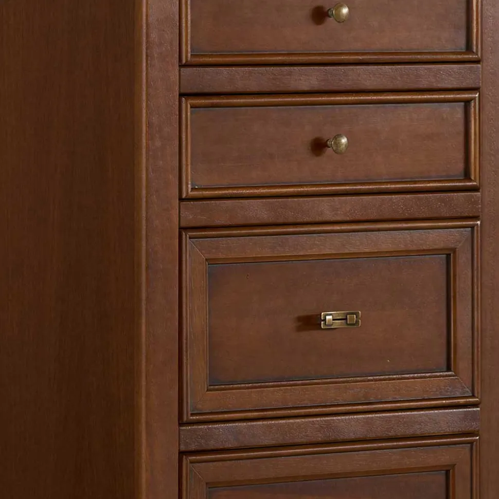 60x119x38 Hochkommode in Walnuss Braun - Istefanio