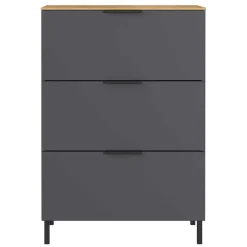 68x98x40 Hochkommode mit drei Schubladen - Lurys