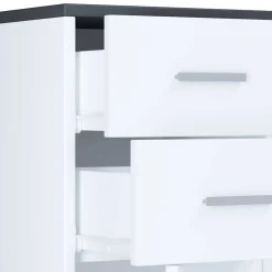 32x97x28 Hochkommode mit Tür & zwei Schubladen - Rondja