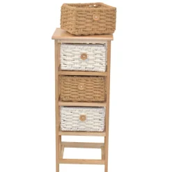 30x73x25 Hochkommode mit vier Körben - Rennia